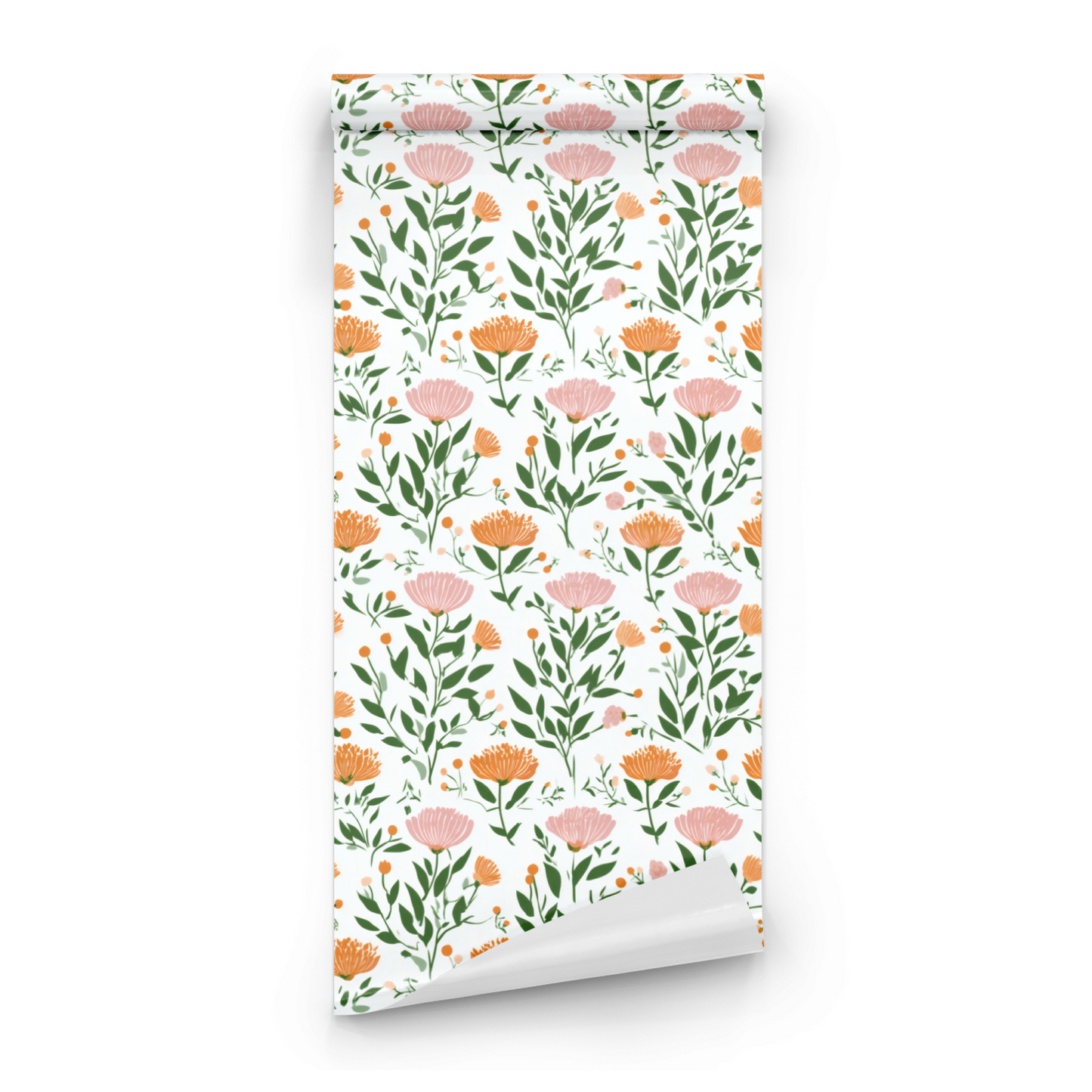 Apricot Grove | White Floral Wallpaper | Cottagecore - Roll Preview