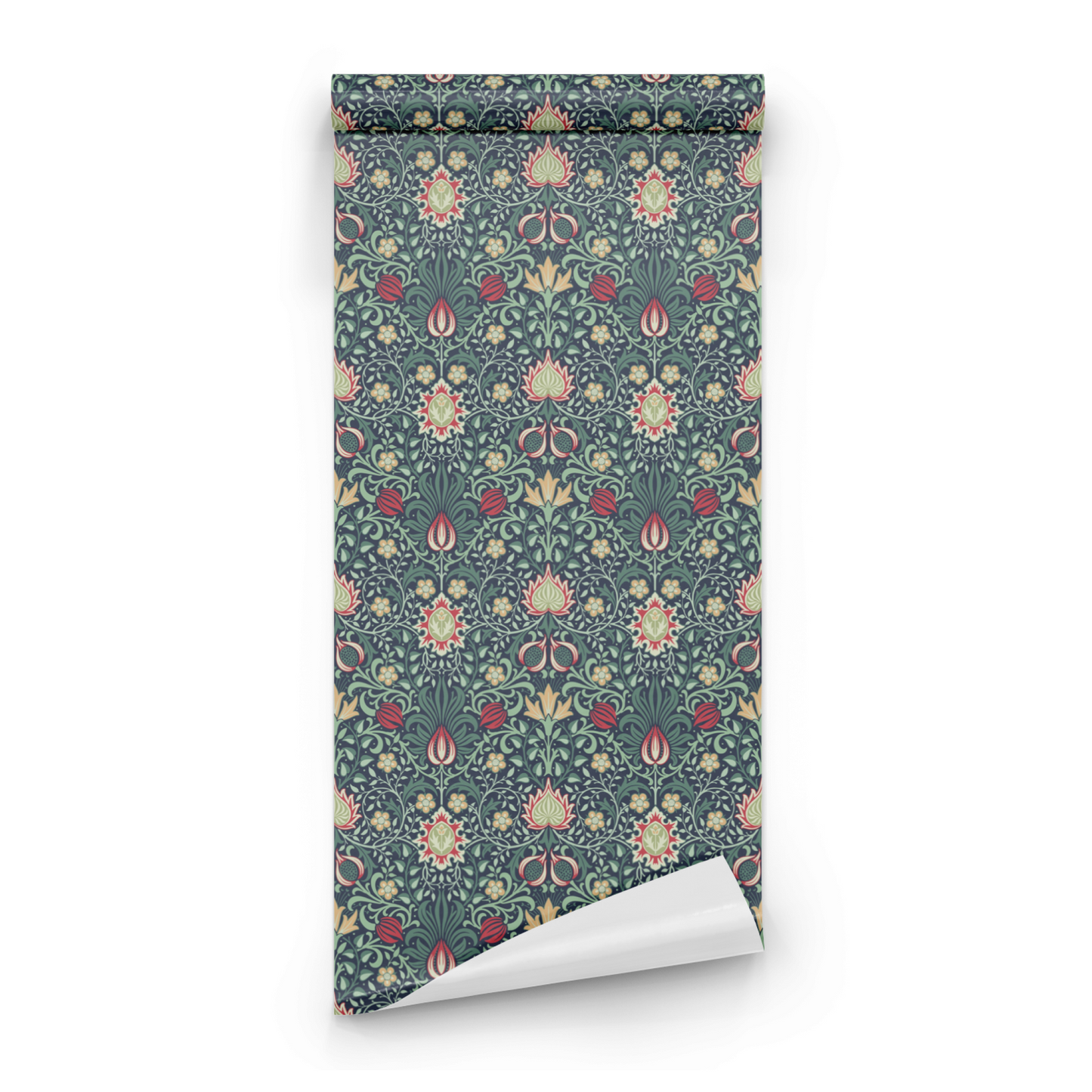 William Morris Persian Red | Red Floral Wallpaper - Roll Preview
