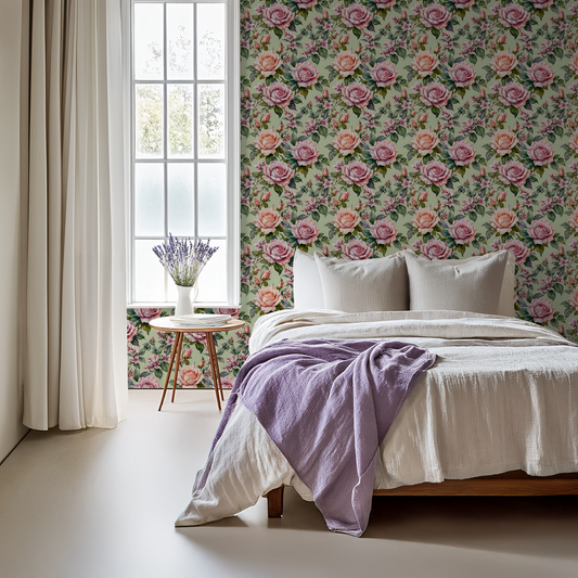 Retro Orange Blossom Wallpaper