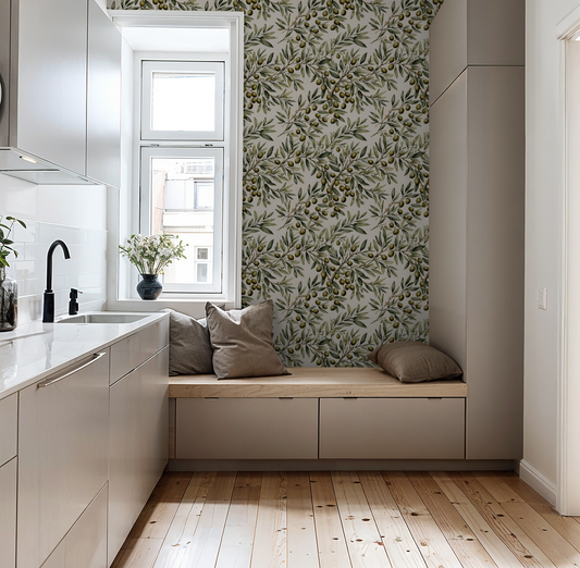 Olive Grove Vintage Wallpaper