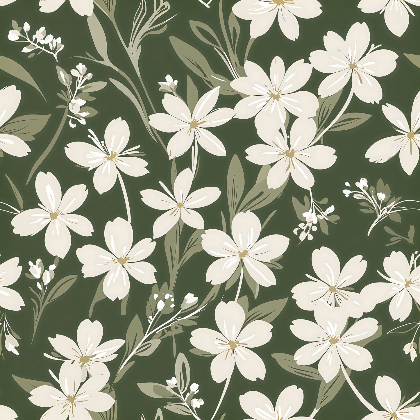 Retro Monochrome Bloom Wallpaper