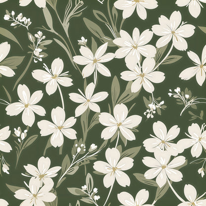 Retro Monochrome Bloom Wallpaper