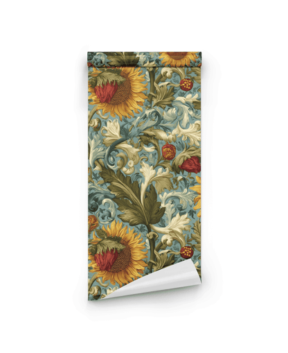 Sunburst Flora Wallpaper