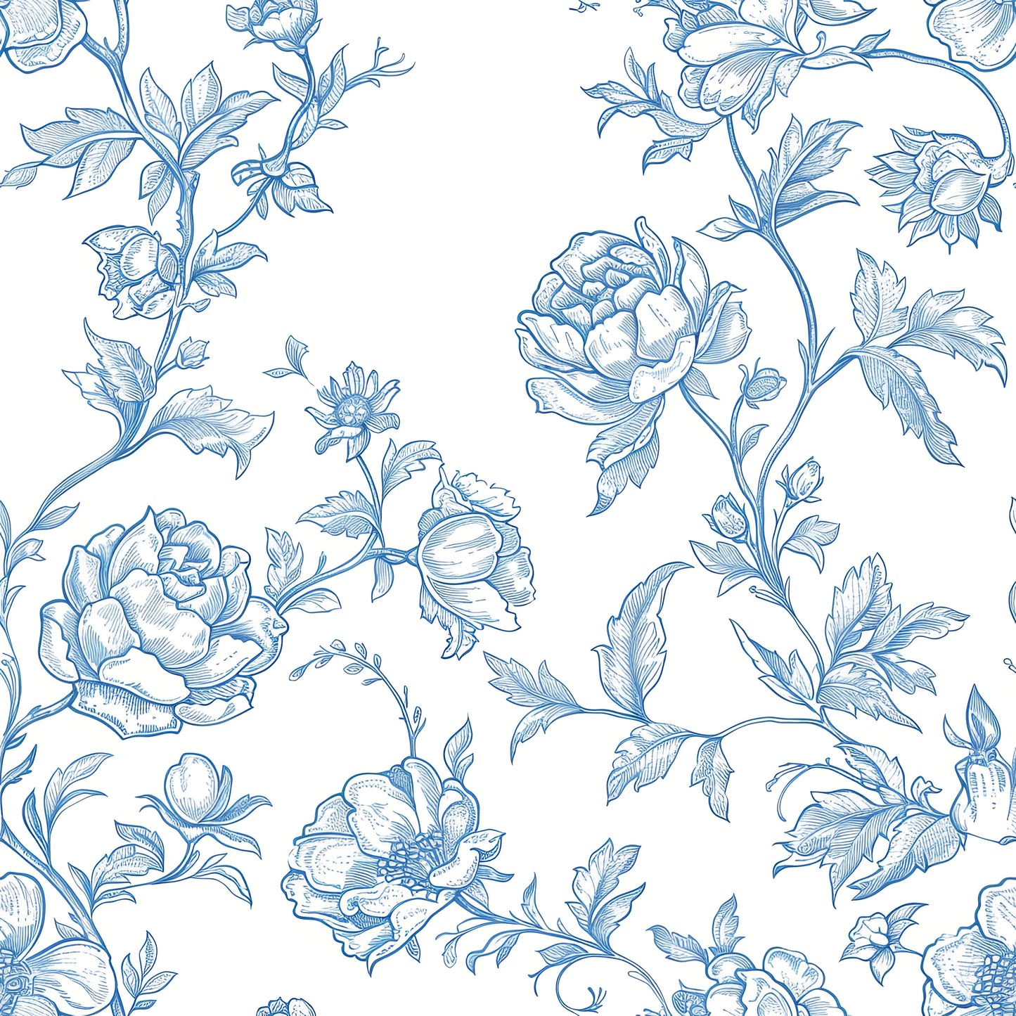 Toile Blue Blossom Harmony