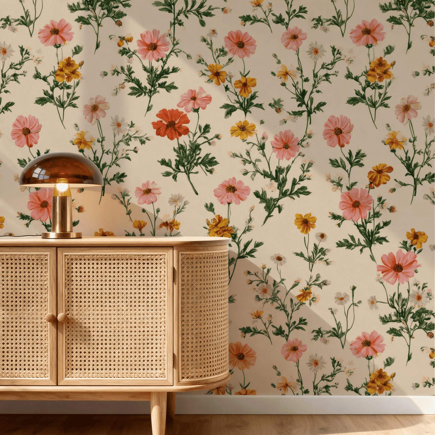 Apricot Meadow Wallpaper