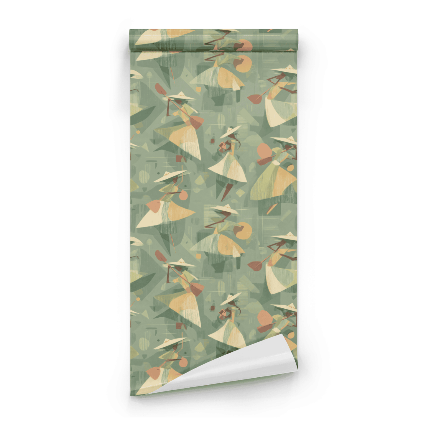 Geometric Paddlers Wallpaper