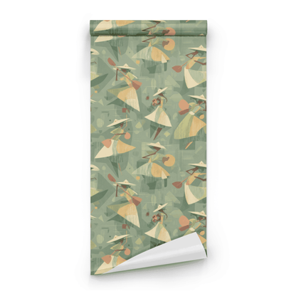 Geometric Paddlers Wallpaper