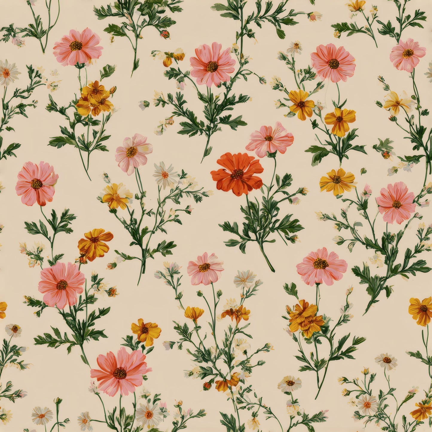 Apricot Meadow Wallpaper