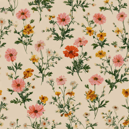 Apricot Meadow Wallpaper
