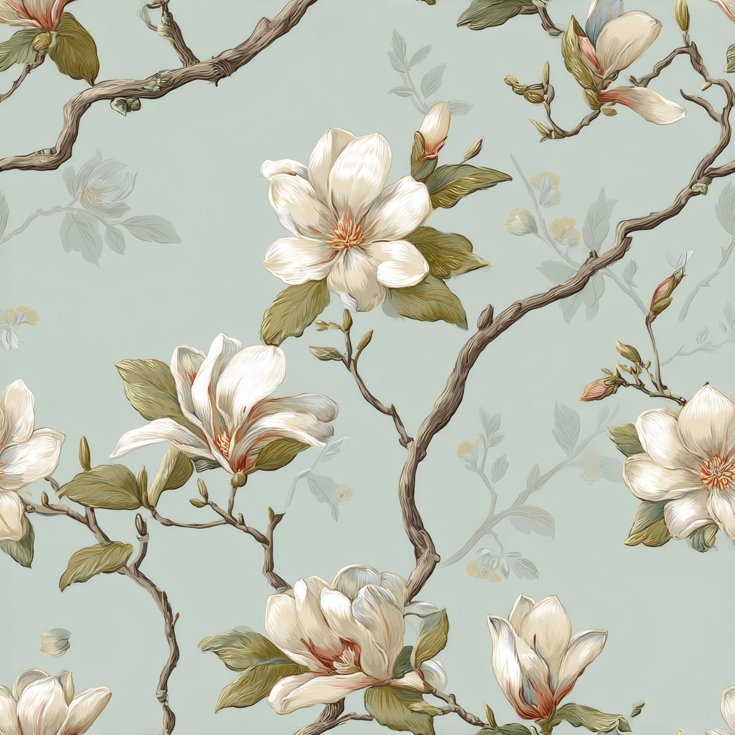 Creamy Magnolia Wallpaper