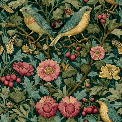 Crimson Acanthus Wallpaper