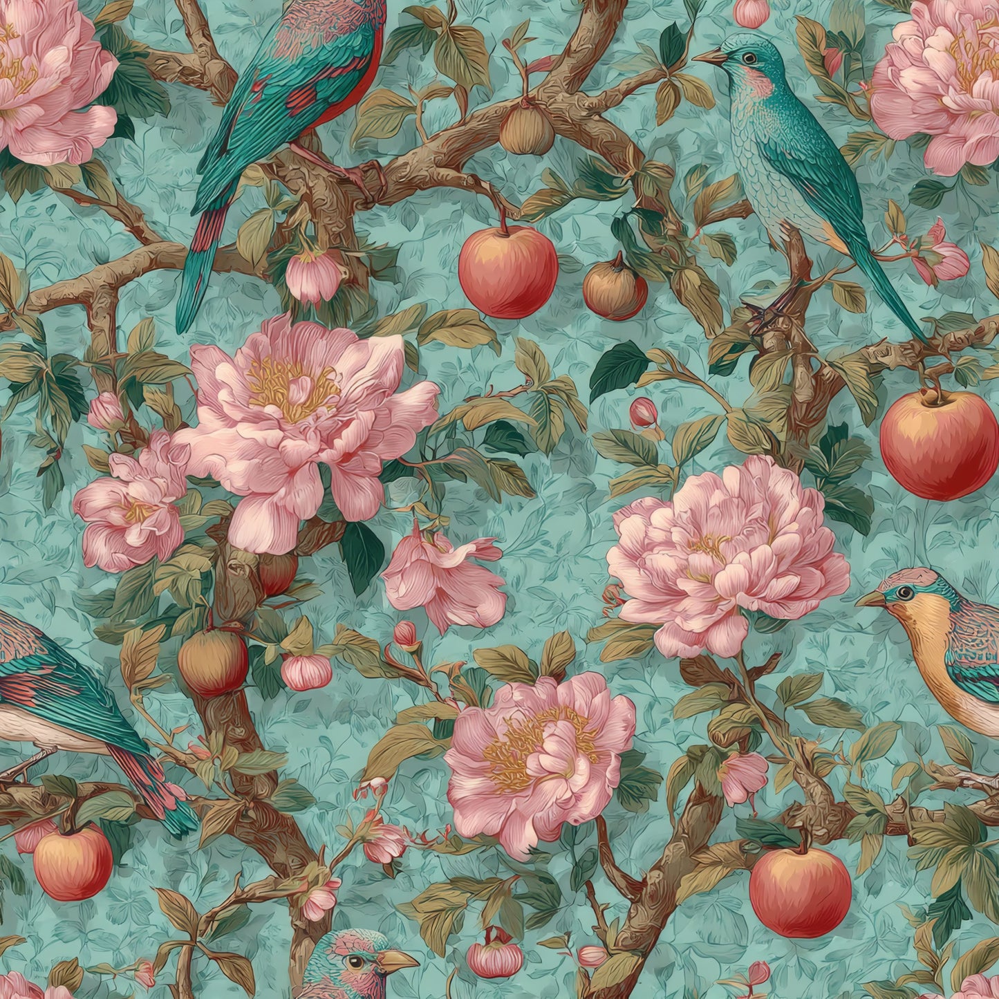 Azure Peony Wallpaper