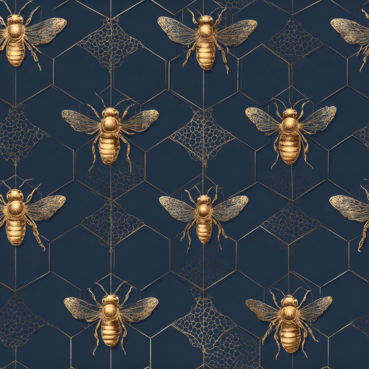 Bronze Honeycomb Wallpaper