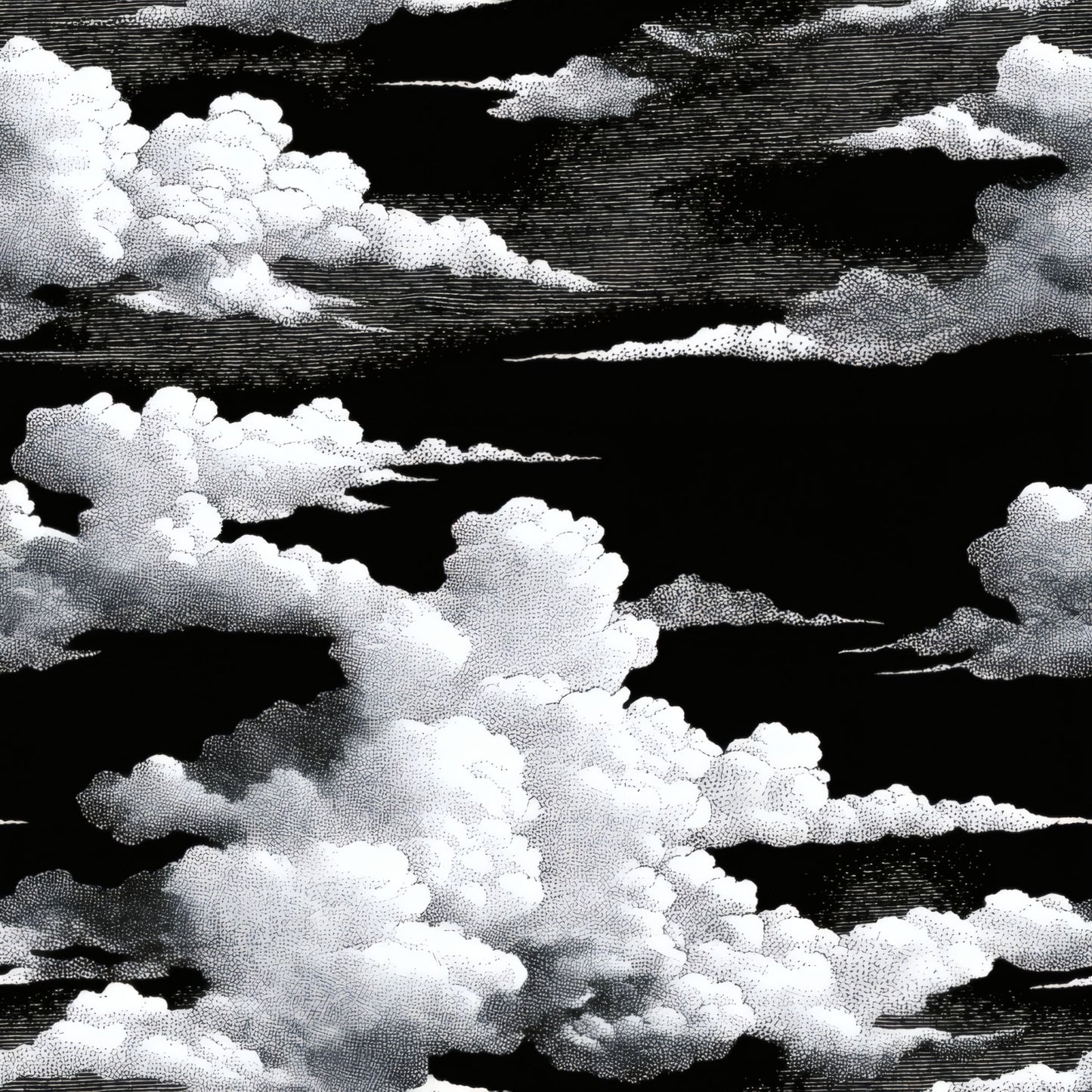 Black Nature Wallpaper tile preview with the speckled pattern laid out across panels in silver-on-black monochrome