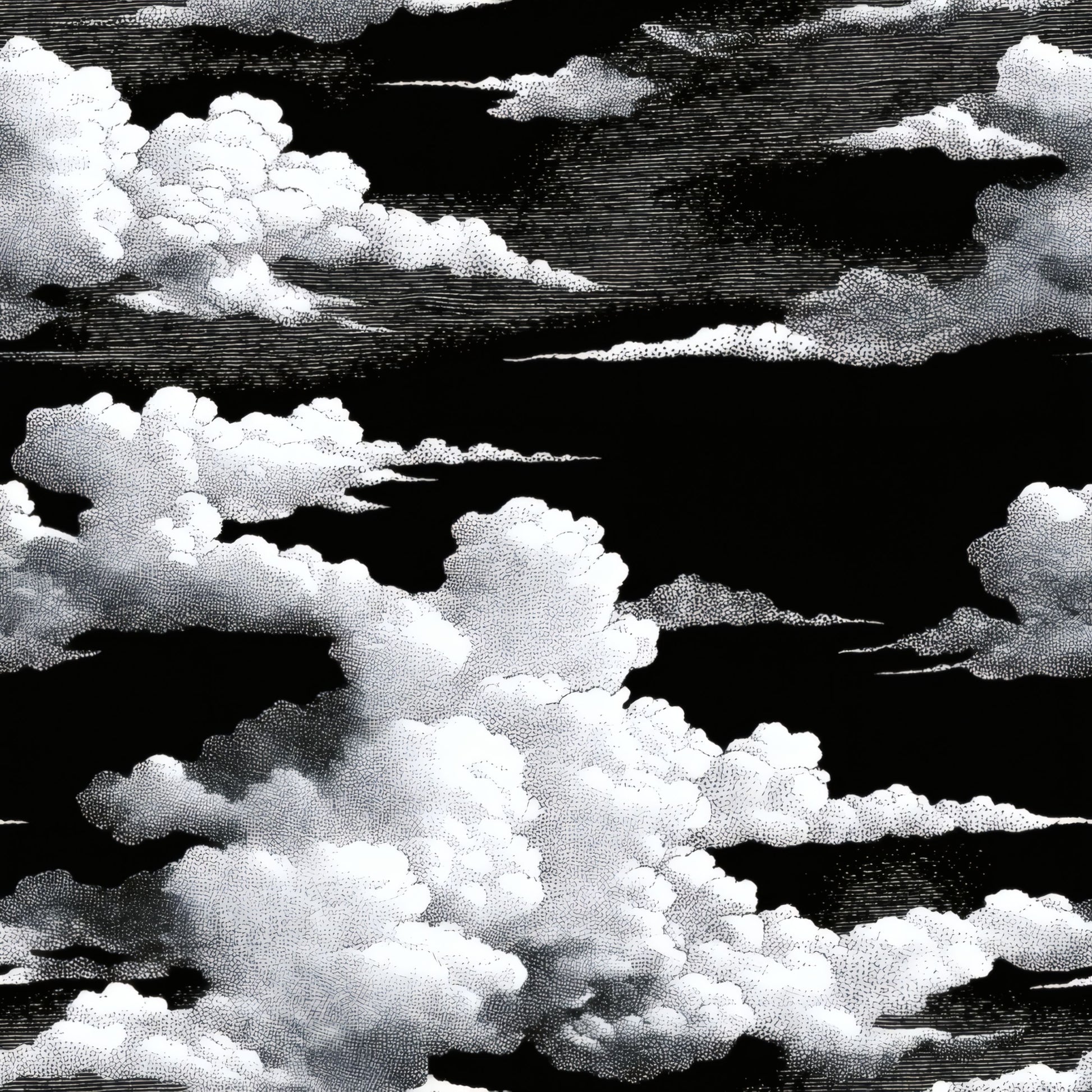 Black Nature Wallpaper tile preview with the speckled pattern laid out across panels in silver-on-black monochrome