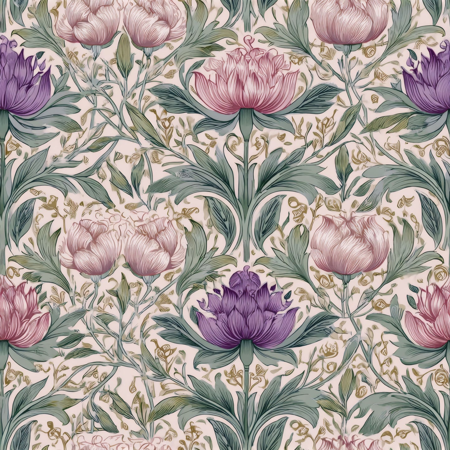 Lilac Verdure Wallpaper