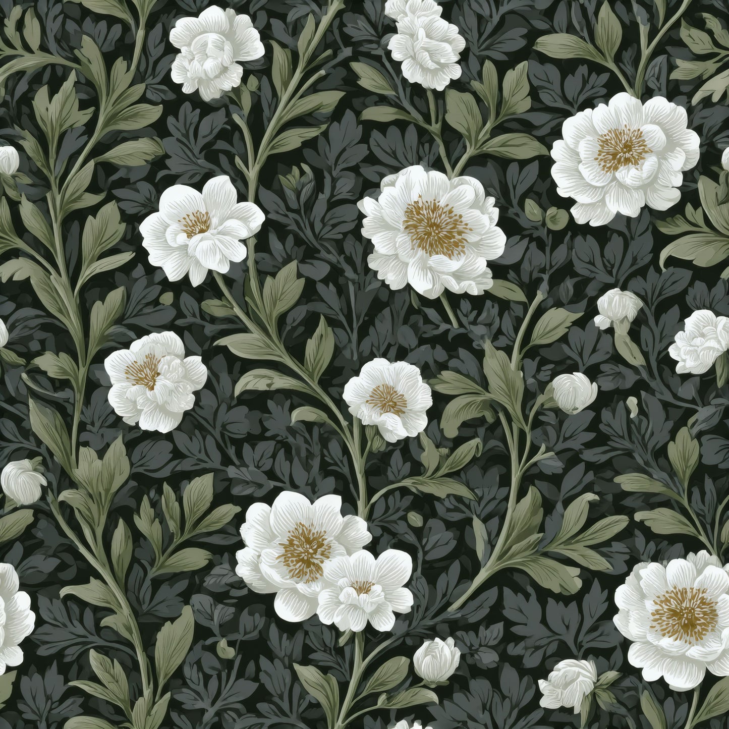 Gothic Peony Wallpaper