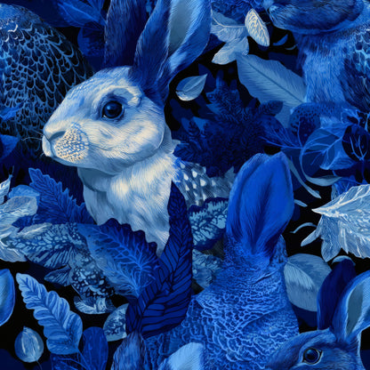 Cerulean Hare Wallpaper