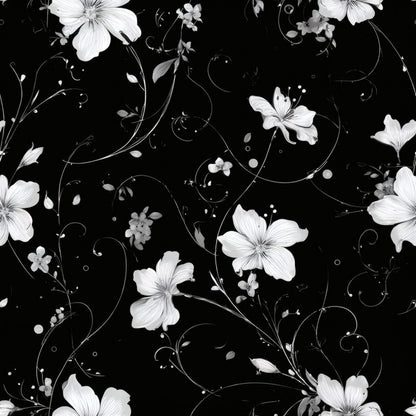 Monochrome Blossom Wallpaper