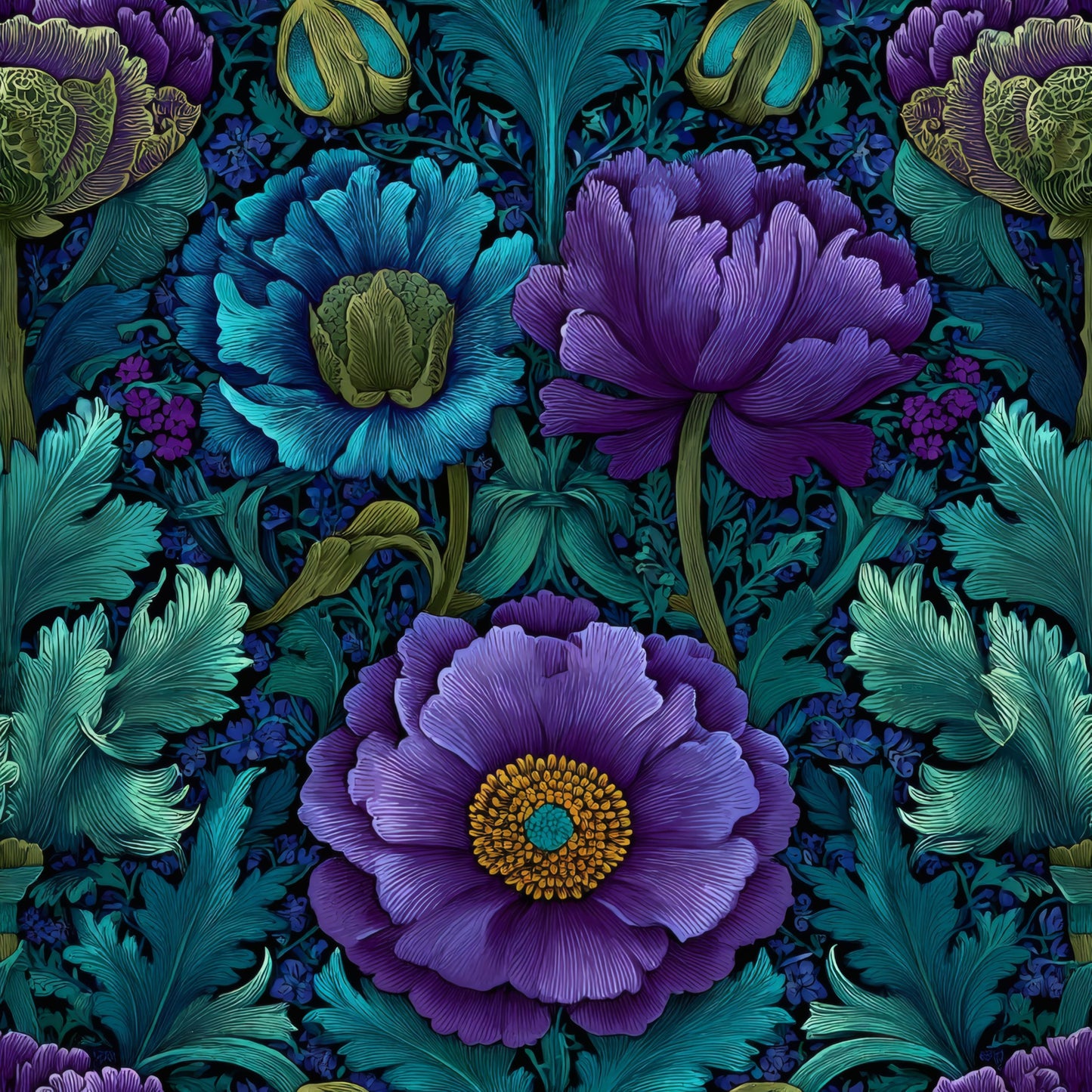 Iridescent Peony Wallpaper