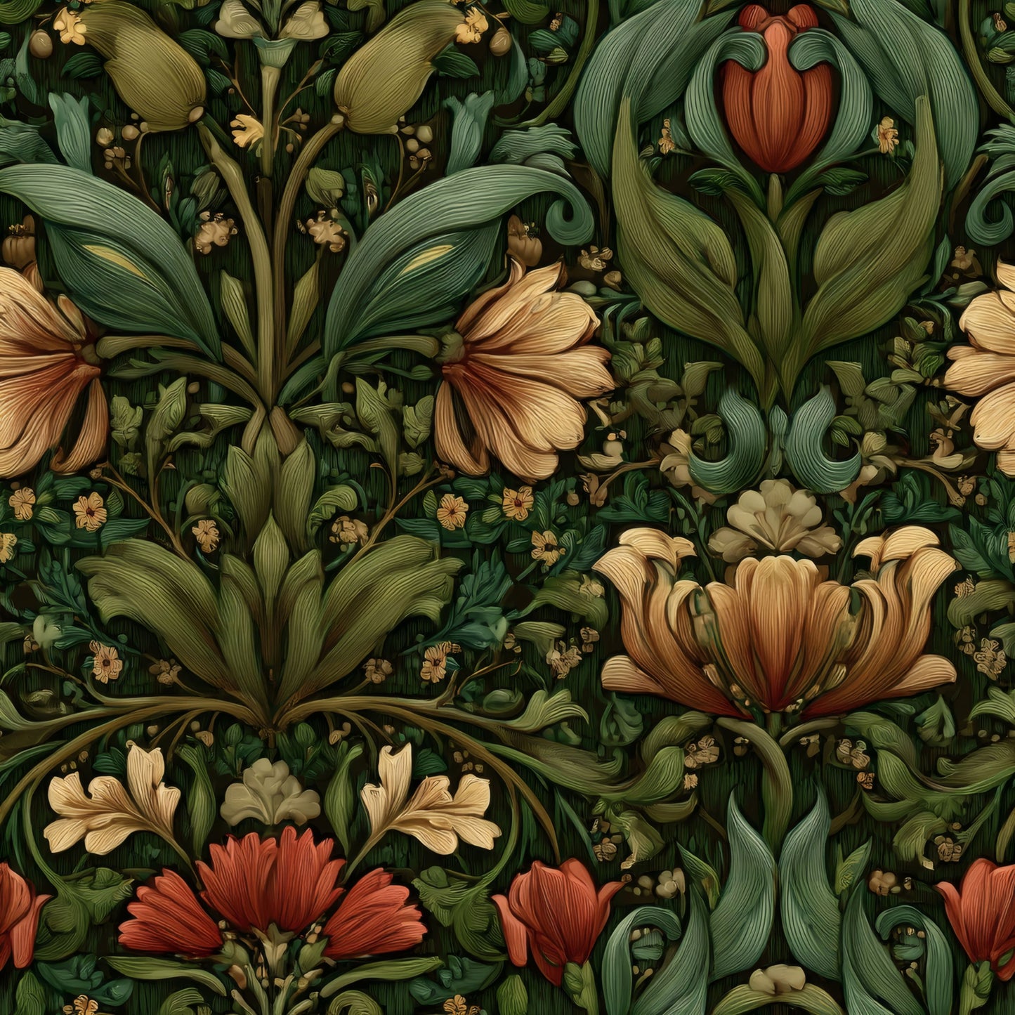 Verdant Tulip Wallpaper