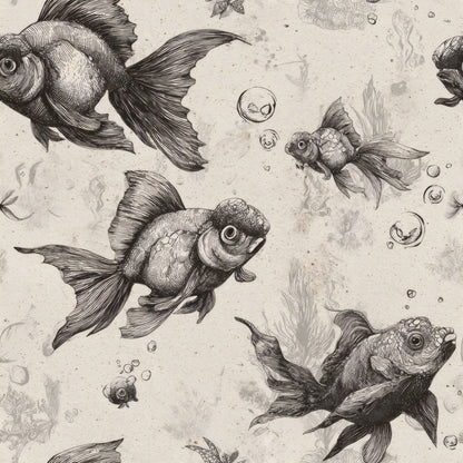 Etched Goldfish Wallpaper