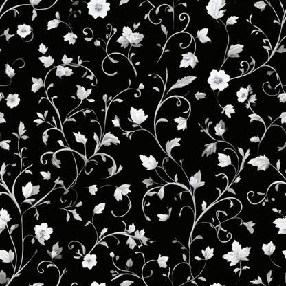 Monochrome Tendrils Wallpaper