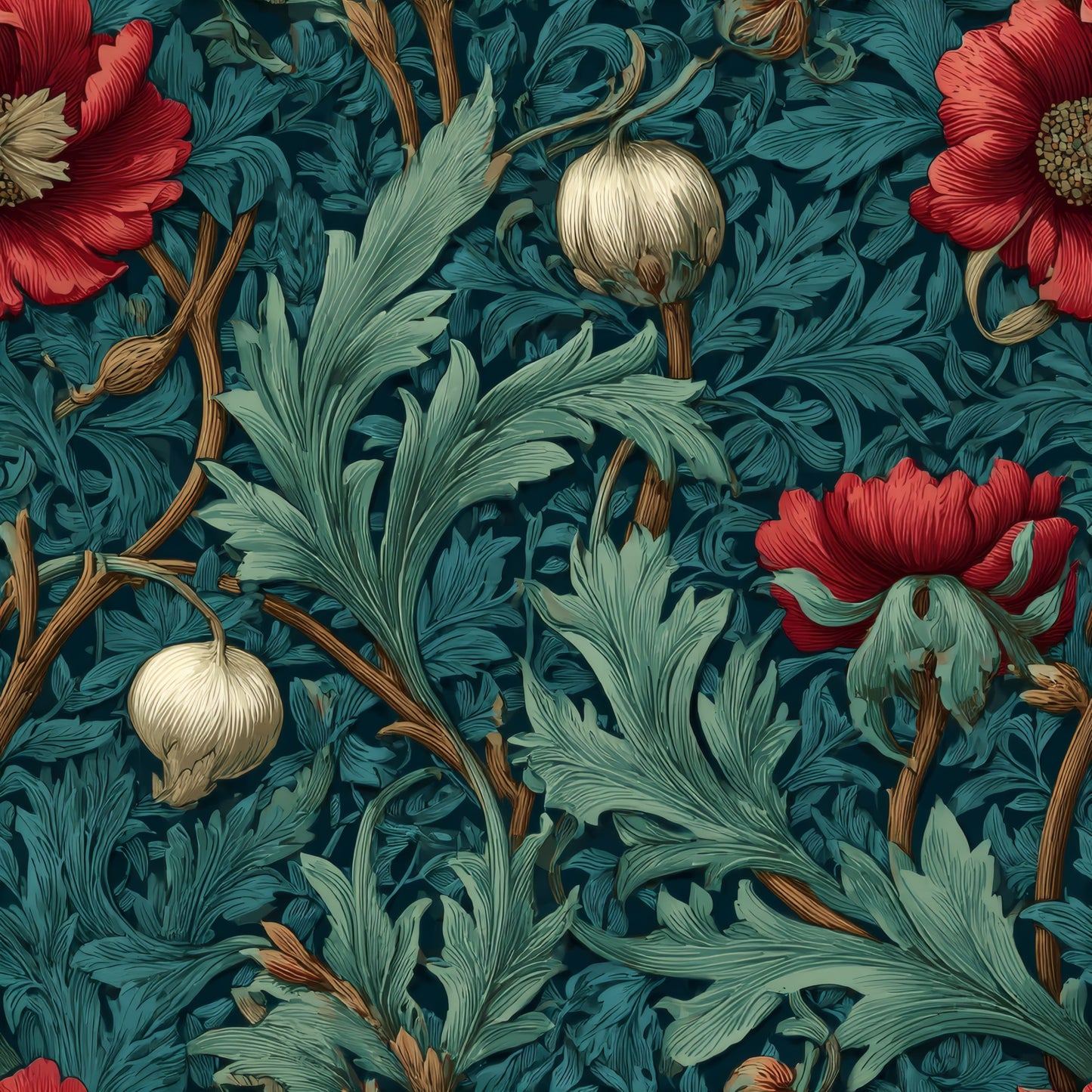Teal Gothic Wallpaper