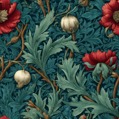 Teal Gothic Wallpaper
