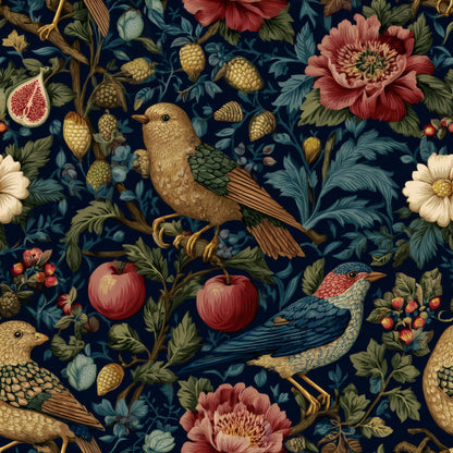 Majolica Songbird Wallpaper