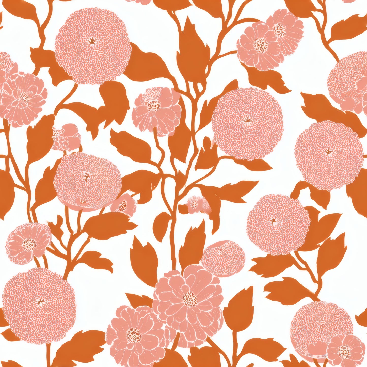 Tangerine Chrysanthemum Wallpaper