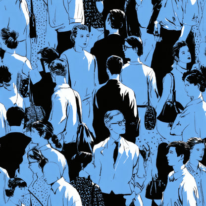 Indigo Crowd Wallpaper