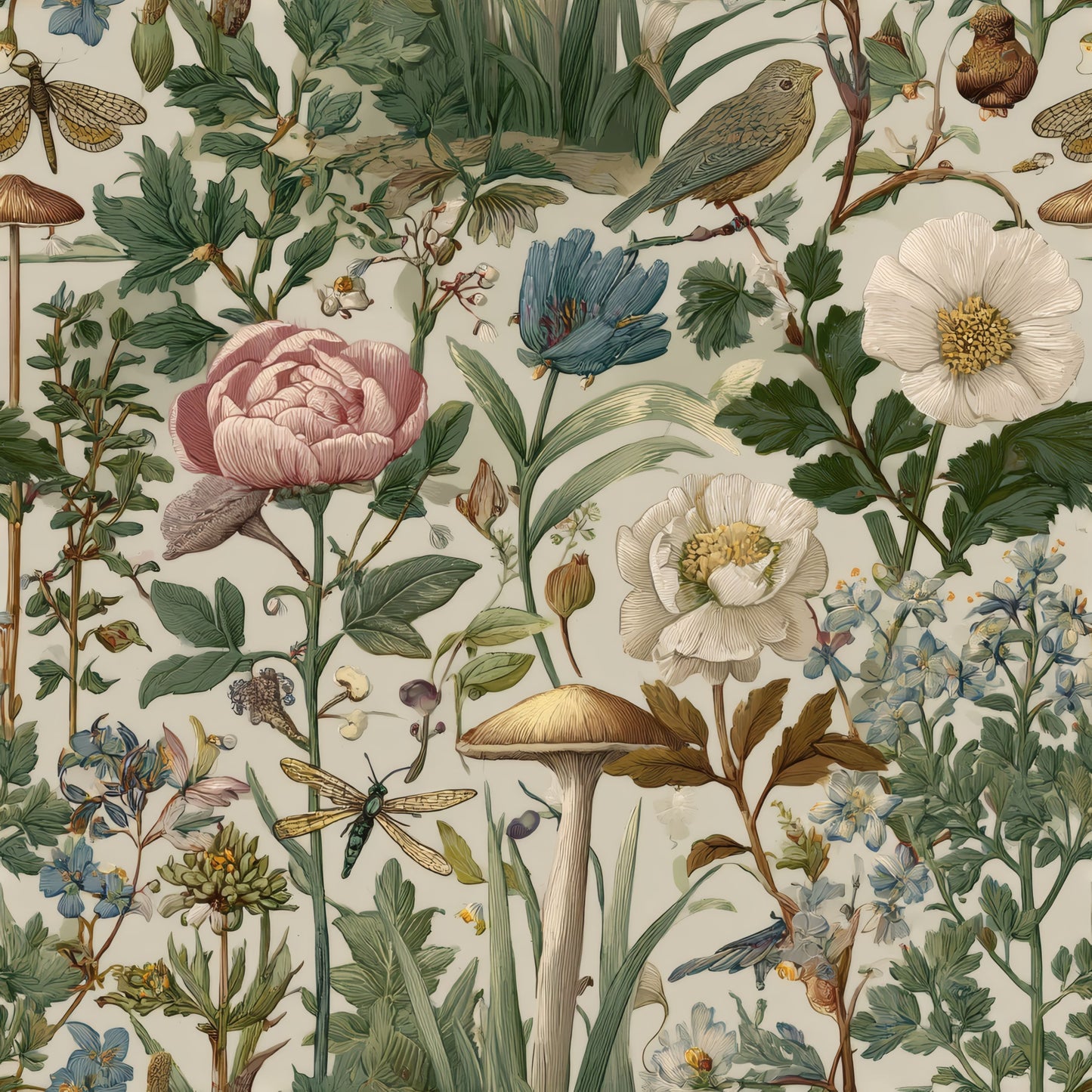 Vintage Flora Wallpaper