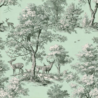 Verdant Toile Wallpaper