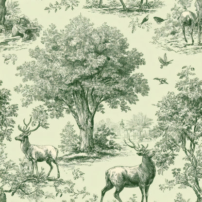 Emerald Pastoral Wallpaper