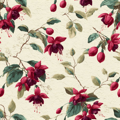 Burgundy Garden Wallpaper