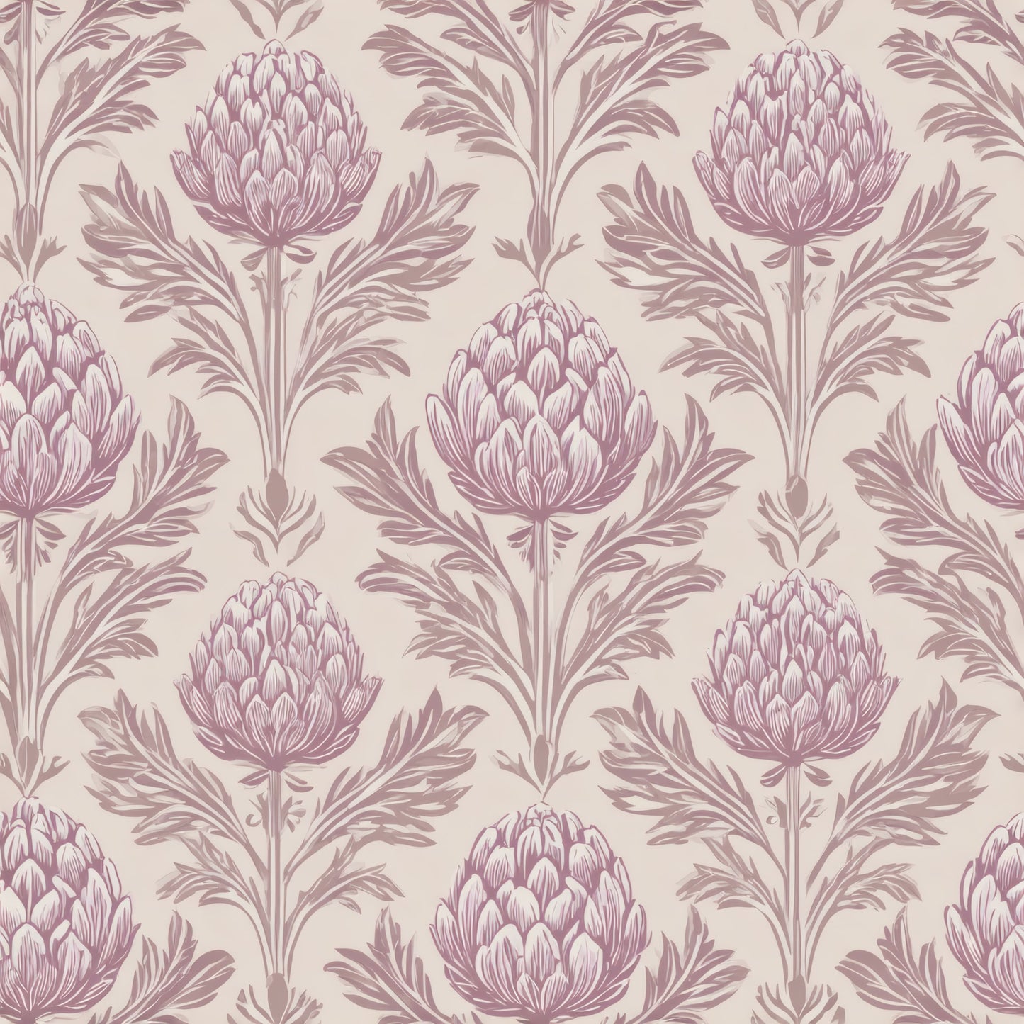 Mauve Artichoke Wallpaper