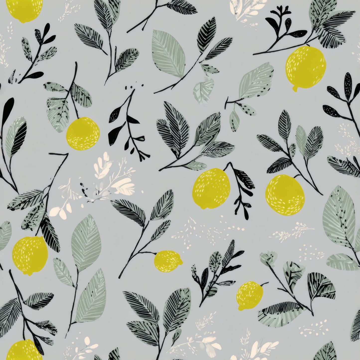 Citric Foliage Wallpaper