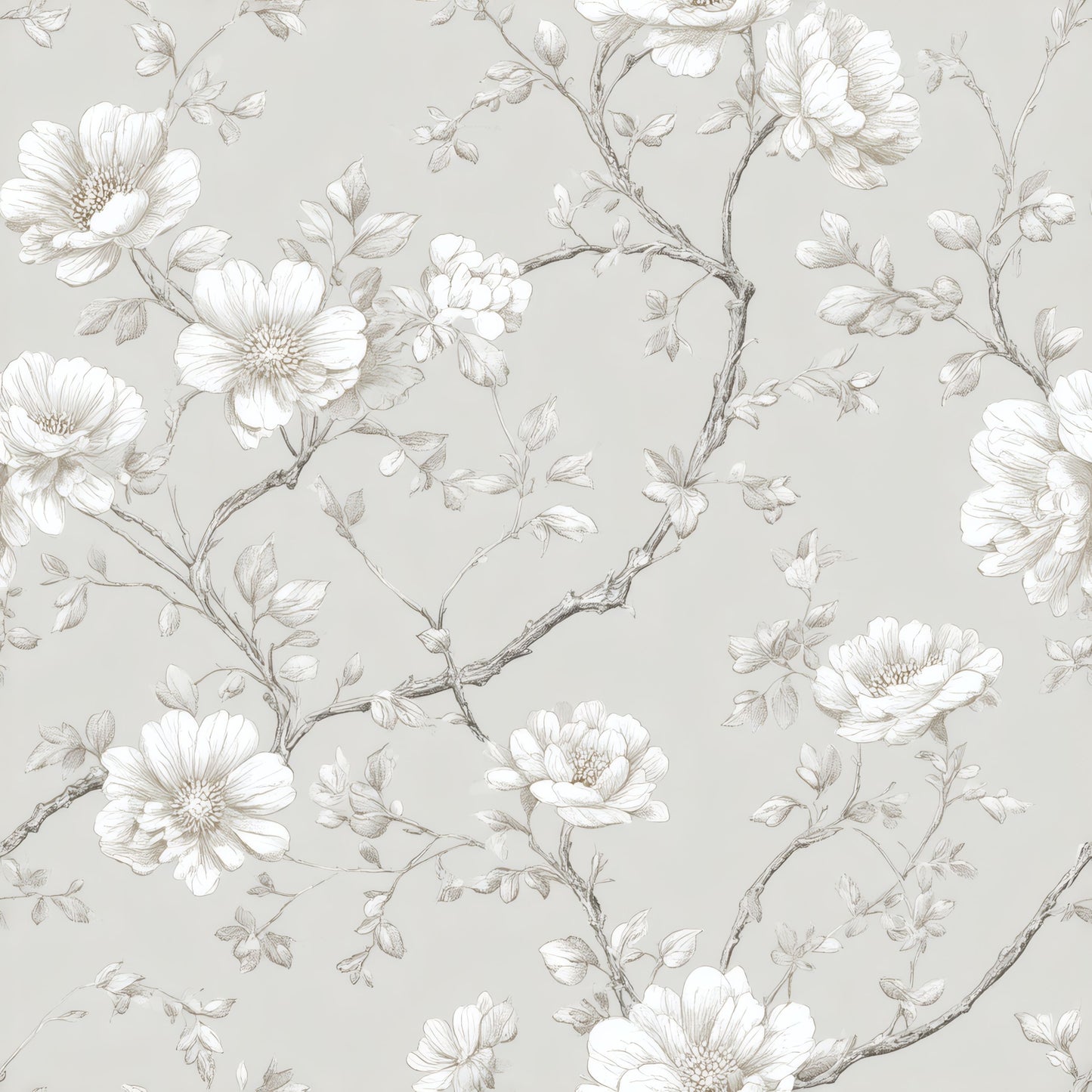 Sketchy Floral Wallpaper
