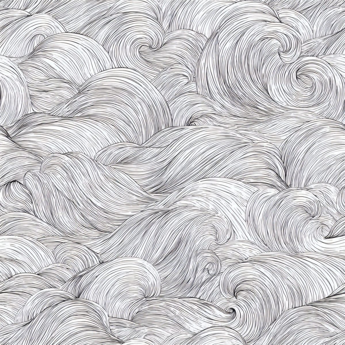 Grey Abstract Wallpaper | Ocean Waves | Linear Swirls