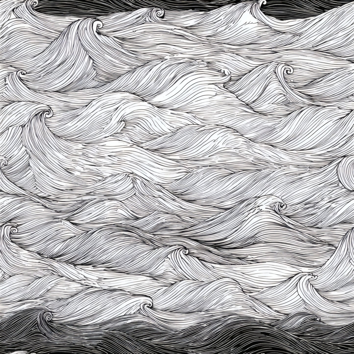 Undulating Monochrome Wallpaper