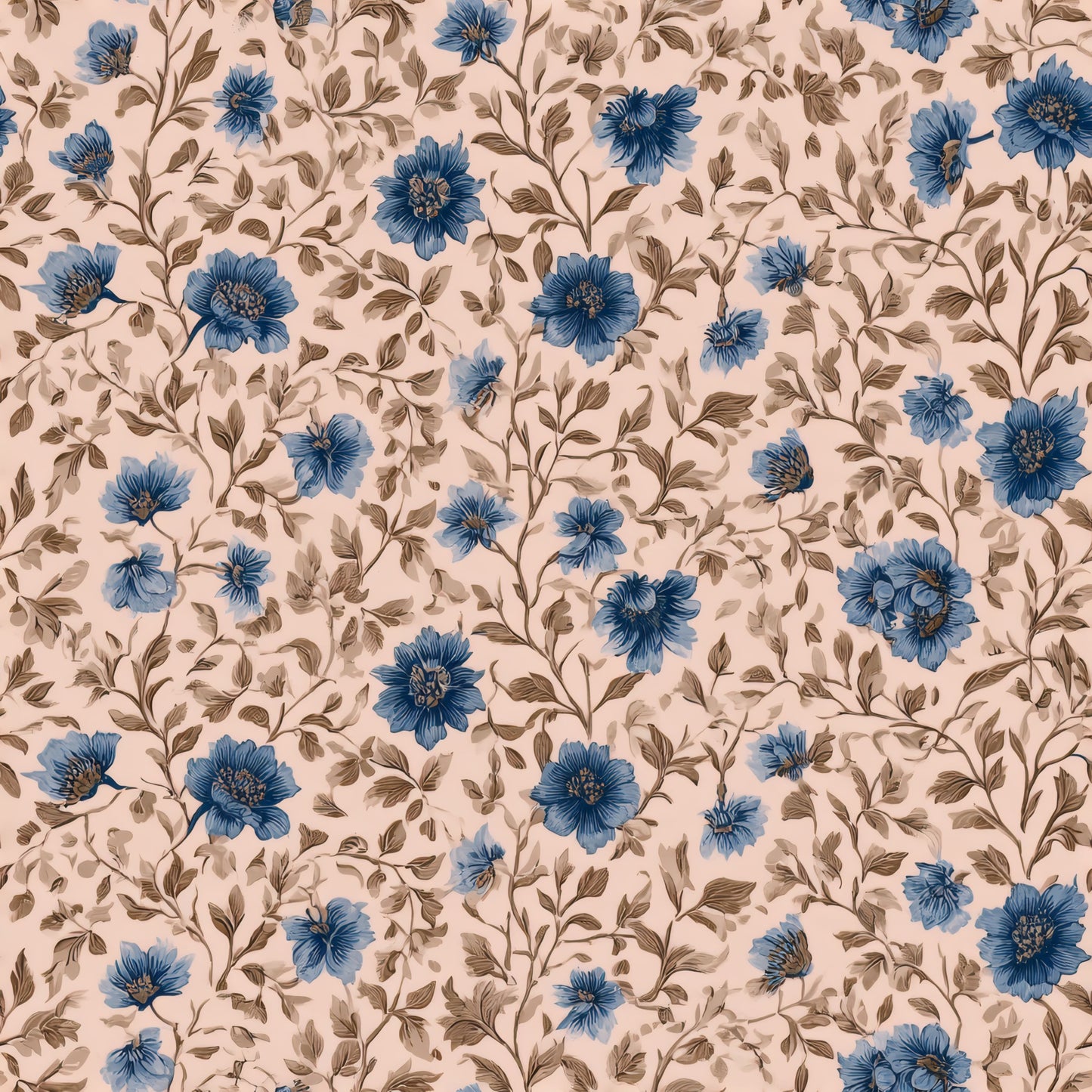 Denim Thistle Wallpaper