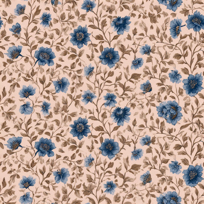 Denim Thistle Wallpaper