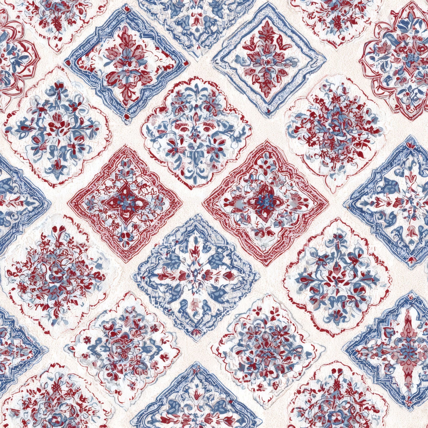 Burgundy Arabesque Wallpaper