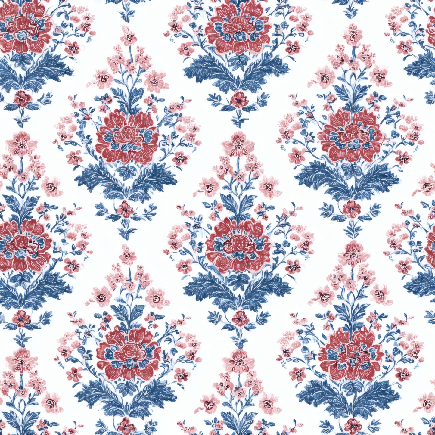 Claret Damask Wallpaper