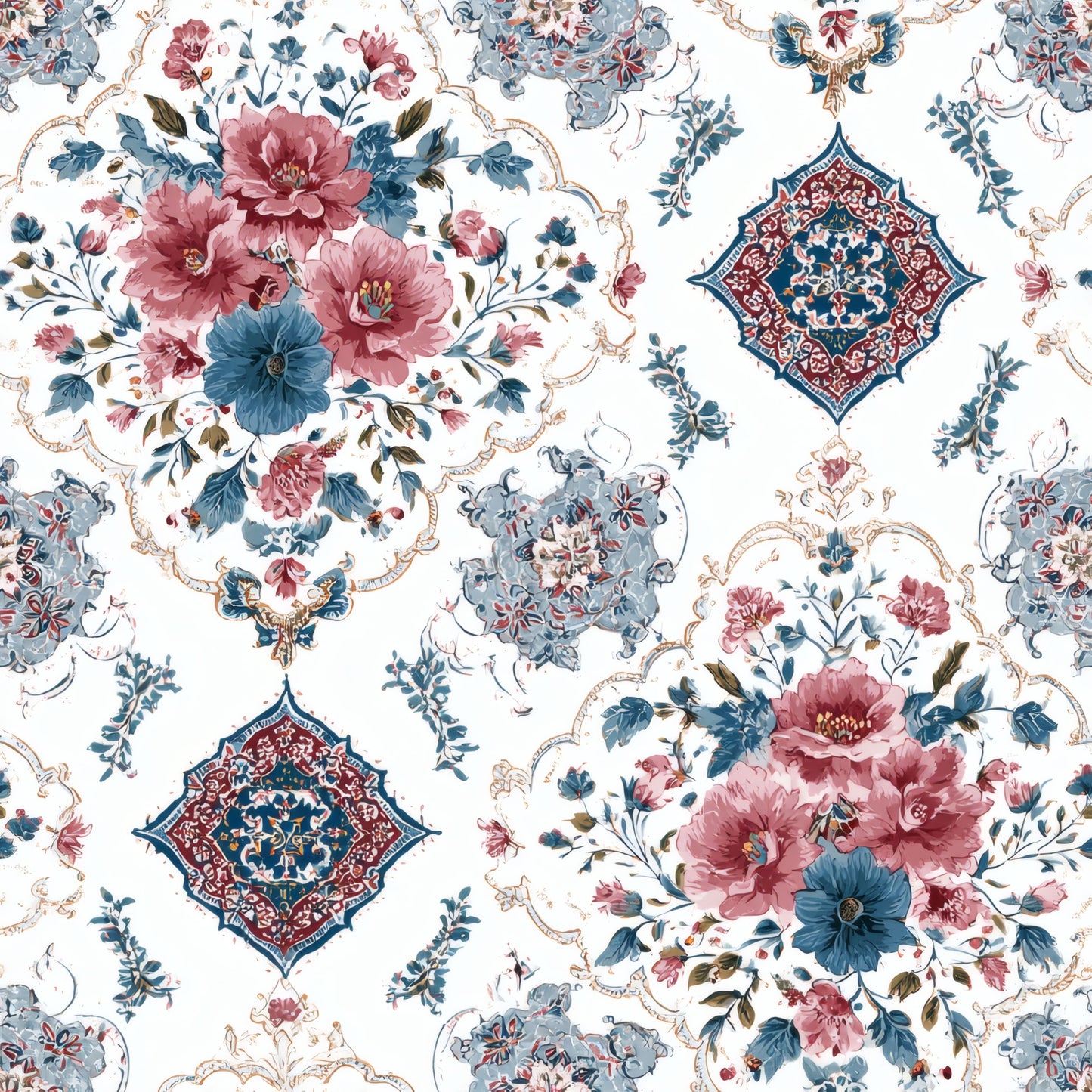 Rouge Arabesque Wallpaper