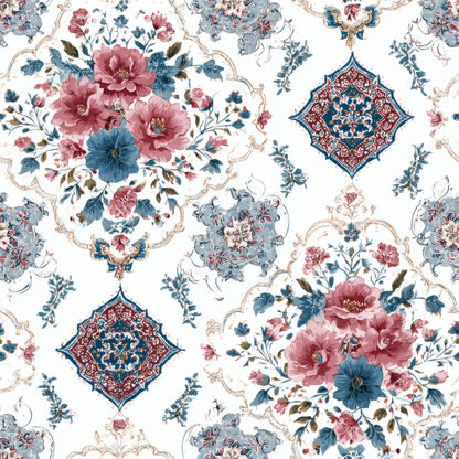Rouge Arabesque Wallpaper