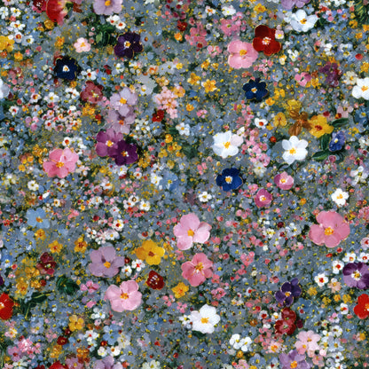 Azure Posies Wallpaper