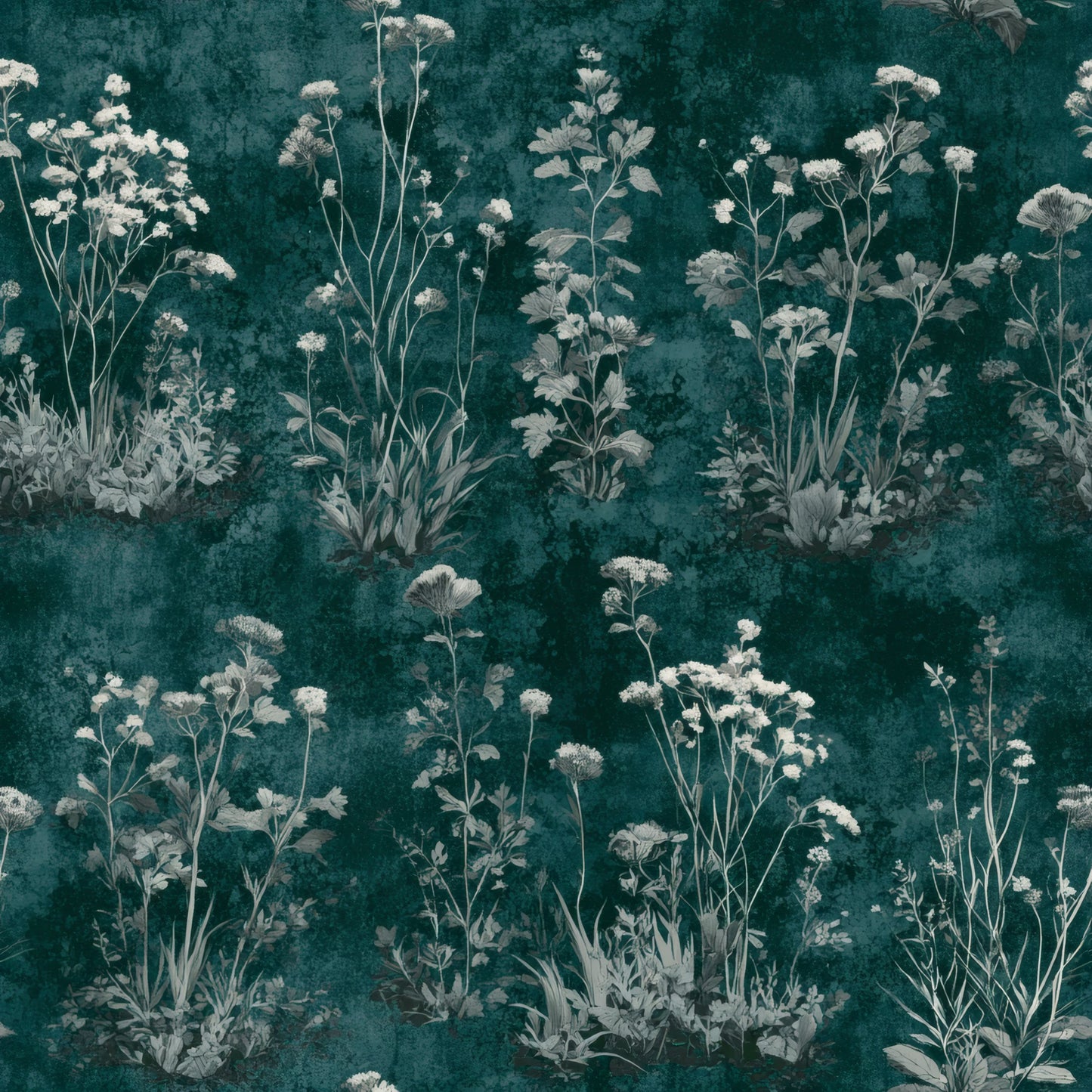 Malachite Meadow Wallpaper