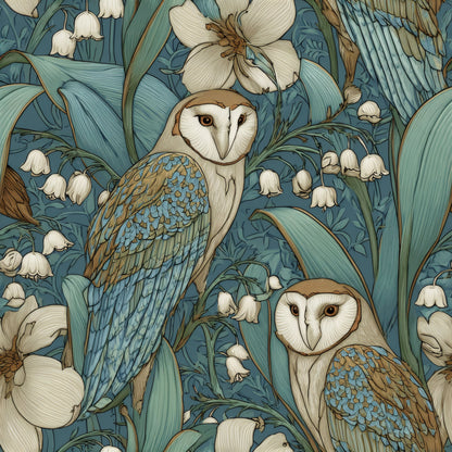 Teal Aviary Wallpaper